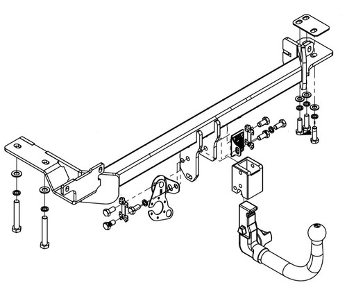 Detachable tow bar - tow, land