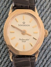 Vintage Sovereign 9ct gold watch. Ladies. Never been worn, 