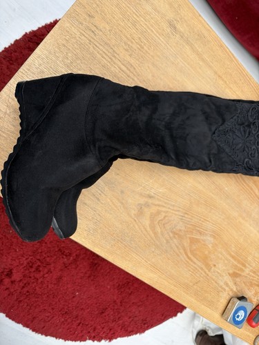 Ladies size black suede - ladies,