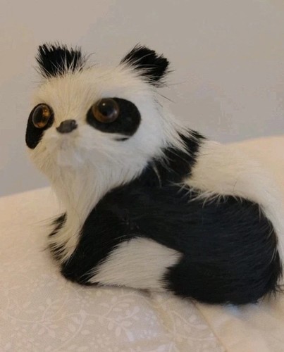 Vintage real fur panda - real,