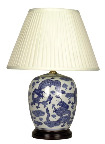 Blue ceramic lamp - ceramic,