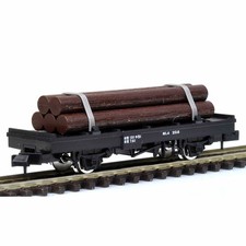 N Gauge Flat Wagon with Timber