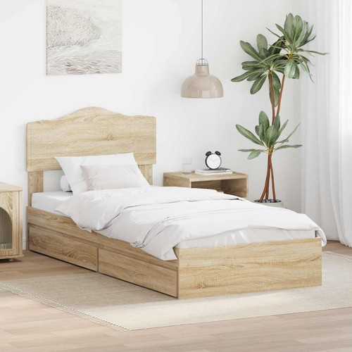 Storage bed frame - frame, oak