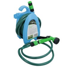 Portable Garden Hose Reel With 10 Metres of Hose + 7 Dial Spray Gun + Fittings