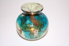 Mdina 3 inch glass vase signed