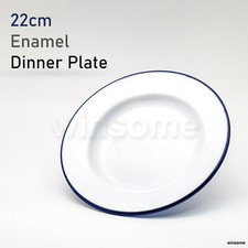 White Enamel Dinner Pie Plate