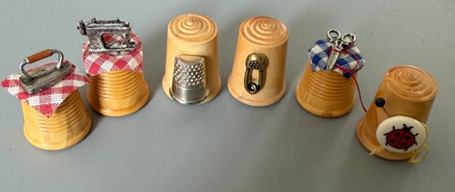 Vintage wooden sewing themed - sewing,