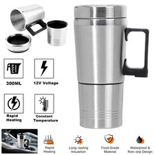 300ml Electric Car Travel Kettle 12V Stainless Steel Car Water Heating Bottle