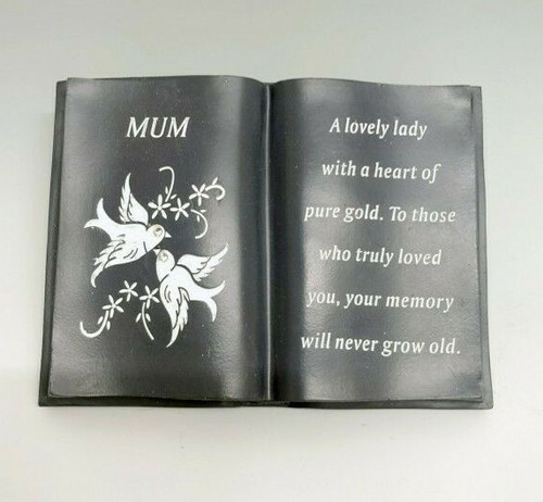 Slate grey memorial book - grey,