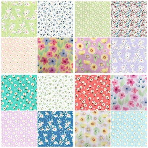 Printed poly cotton - poly, fabrics