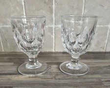2 Vintage Moulded Glass