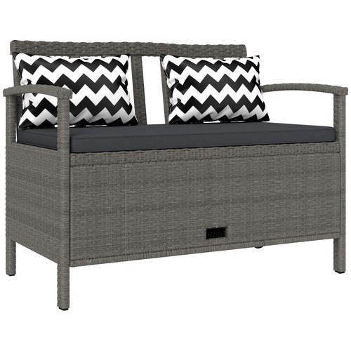 Outsunny 160l rattan - rattan, garden
