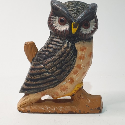 Vintage cast iron owl door - vintage,