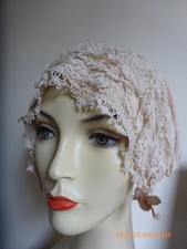 Vintage 1920s Silk Boudoir Cap
