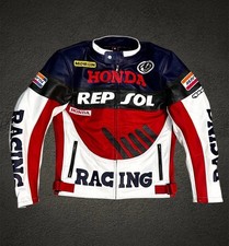 Honda Repsol Motorbike/Motorcycle Leather Jacket In Cowhide/5 Armors/All Sizes