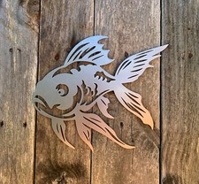 GOLD FISH STEEL WALL ART