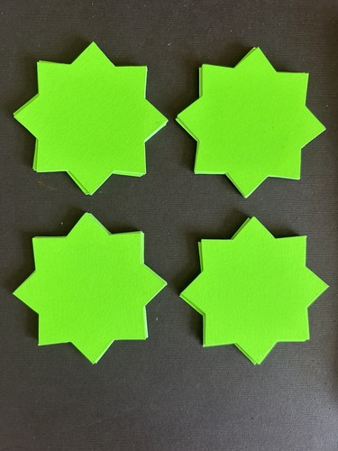 Neon cards fluorescent stars - neon, x