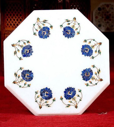 White marble inlay coffee - white,