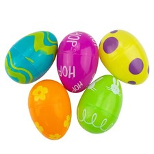Plastic Easter Eggs x5 NEW