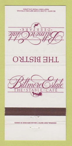 Matchbook cover biltmore - matchbook,