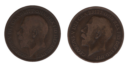1915 1916 george one penny - 1916,
