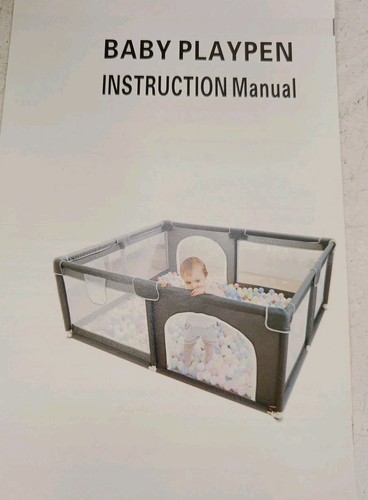 Grey baby playpen foldable - baby,