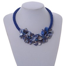 Blue Glass Bead/ Multicoloured