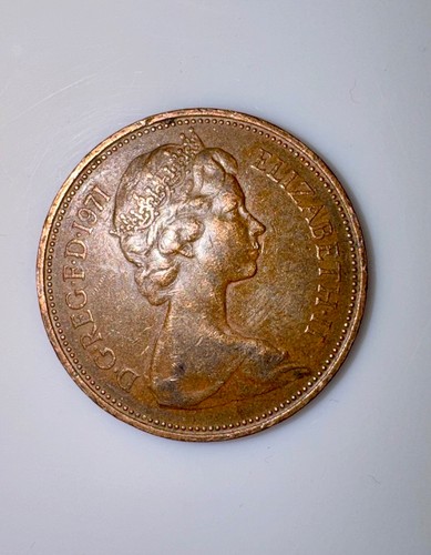 1971 new pence coin - 2p,