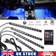 4x Neon 48 LED Car Interior