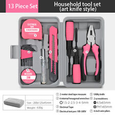 13-67Pcs Pink Tool Kit Bag Household Tools Box Set Hammer Pliers Screwdrivers UK