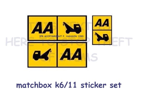 Matchbox sticker set 1 - matchbox,