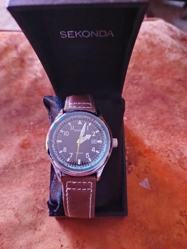 Sekonda mens 43mm watch brown - 43mm,