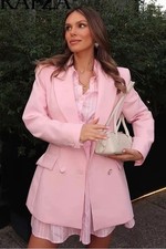 SS25 ZARA Pink Double Breasted