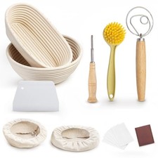 Homiely Bread Proofing Basket Set 22.5/25cm Banneton Sourdough Proving Basket