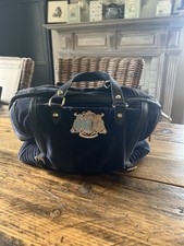 Beautiful Navy Blue Velvet Juicy Couture Barrel Bag