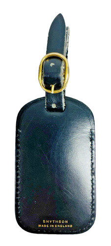 Smythson leather luggage tag - smythson,