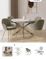 Round to Oval White Marble