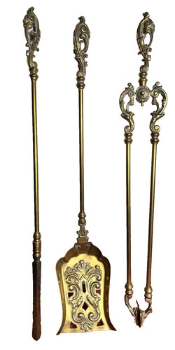 Vintage brass companion set - companion,