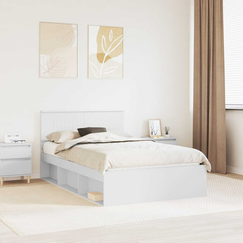 Bed frame white european king - frame,