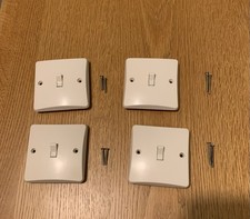 Vintage MK 1960-1970s Light Switches X4. Bakelite Ivorine.  TV/film Set Design.