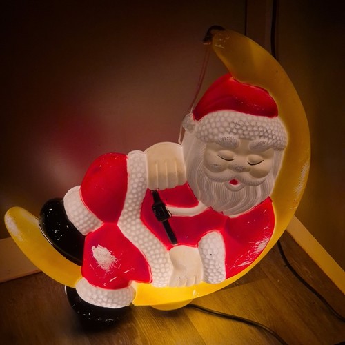Vintage santa moon blow - santa,