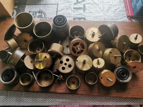 Fusee clock mainspring barrels - clock,