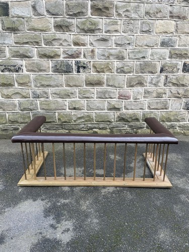 Antique brass leather large - &,