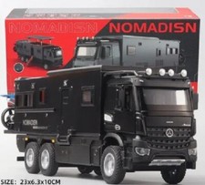 Camper Caravan New Model 1/24 Unimog Off-road RV Model Mercedes Black