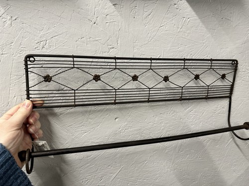Shabby chic towel rail 50cms - towel,