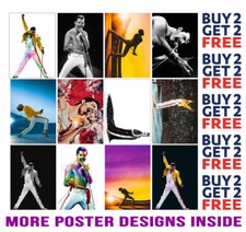FREDDIE MERCURY QUEEN POSTER ART PRINTS A4 A3 SIZE BUY 2 GET ANY 2 FREE