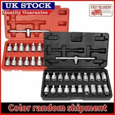 21Pcs Oil Drain Sump Plug Key Socket Set Kit Gearbox & Axel Removal Wrench Tool