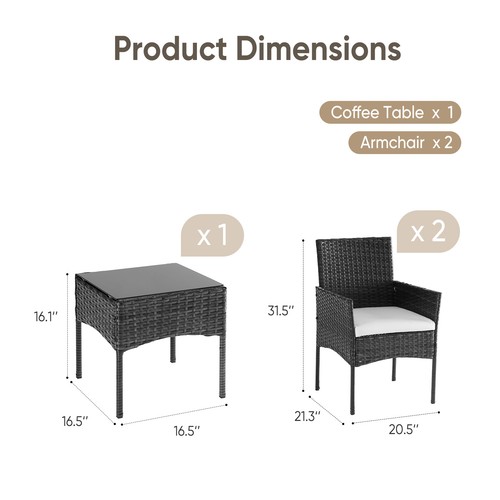 Piece rattan garden - 3,