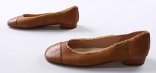 French Sole NY Women's Imply Leather & Raffia Woven Ballet Flats LB3 Brown US:8B