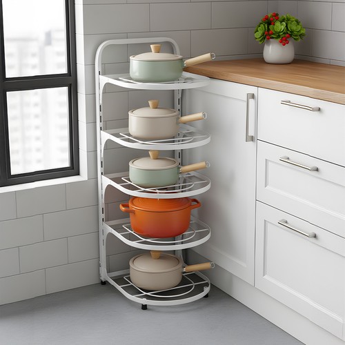 White kitchen pans organiser - white,